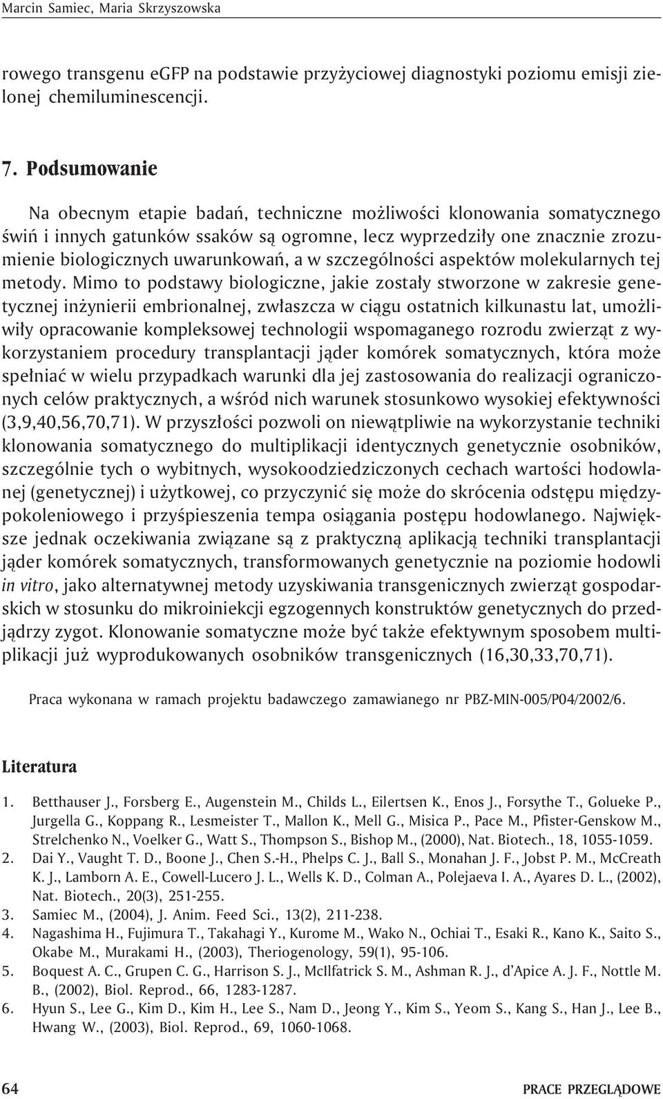 szczególnoœci aspektów molekularnych tej metody.