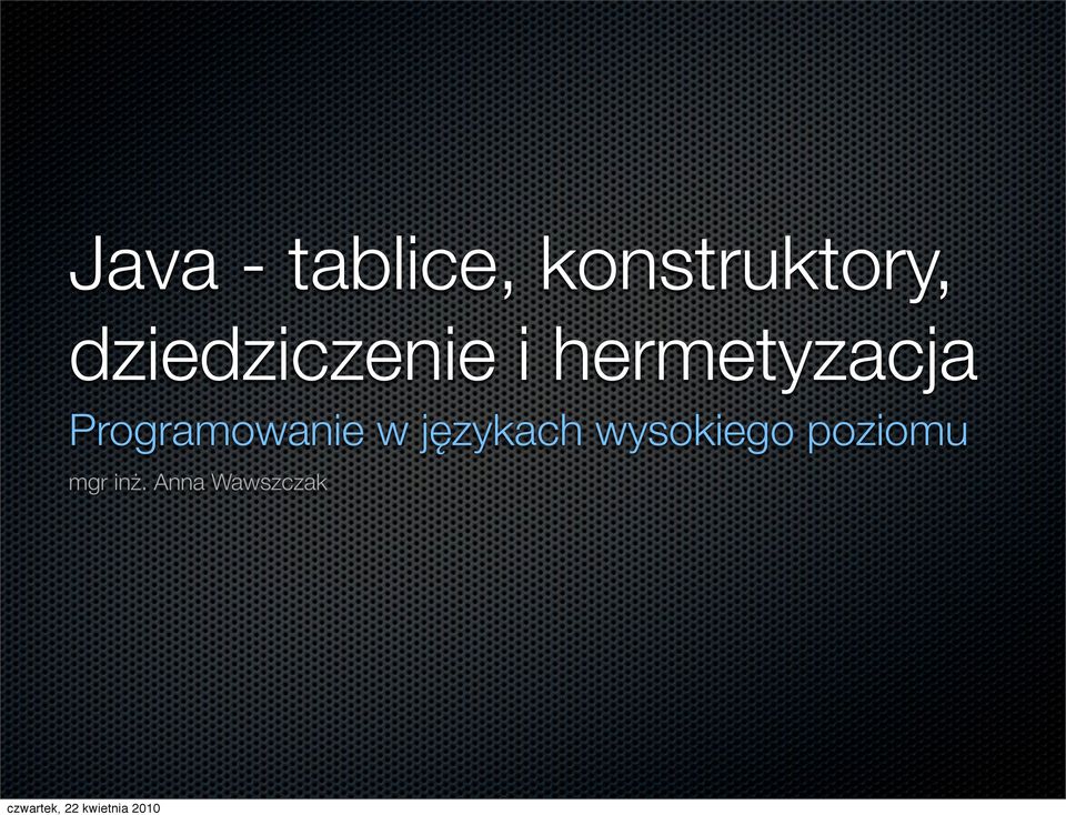 Programowanie w językach