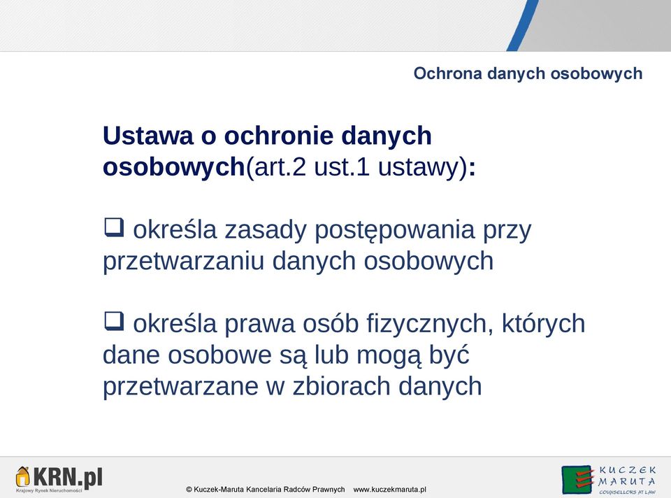 przetwarzaniu danych osobowych określa prawa osób