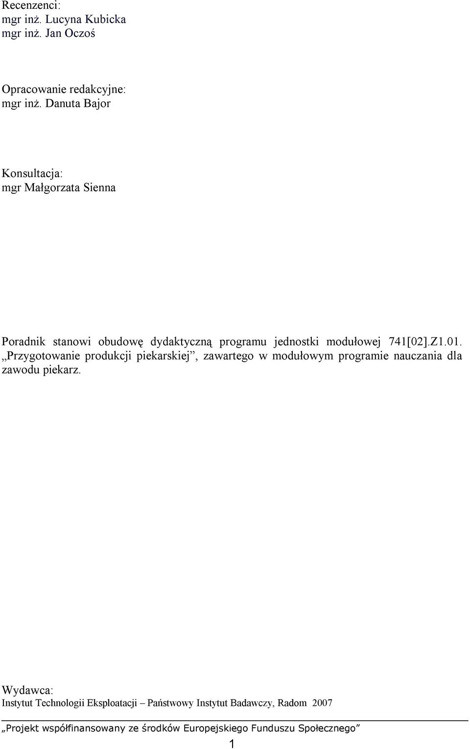 jednostki modułowej 741[02].Z1.01.
