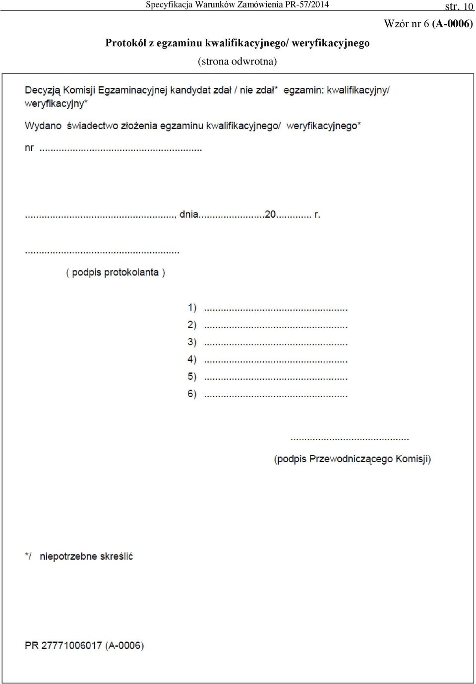 10 Protokół z egzaminu