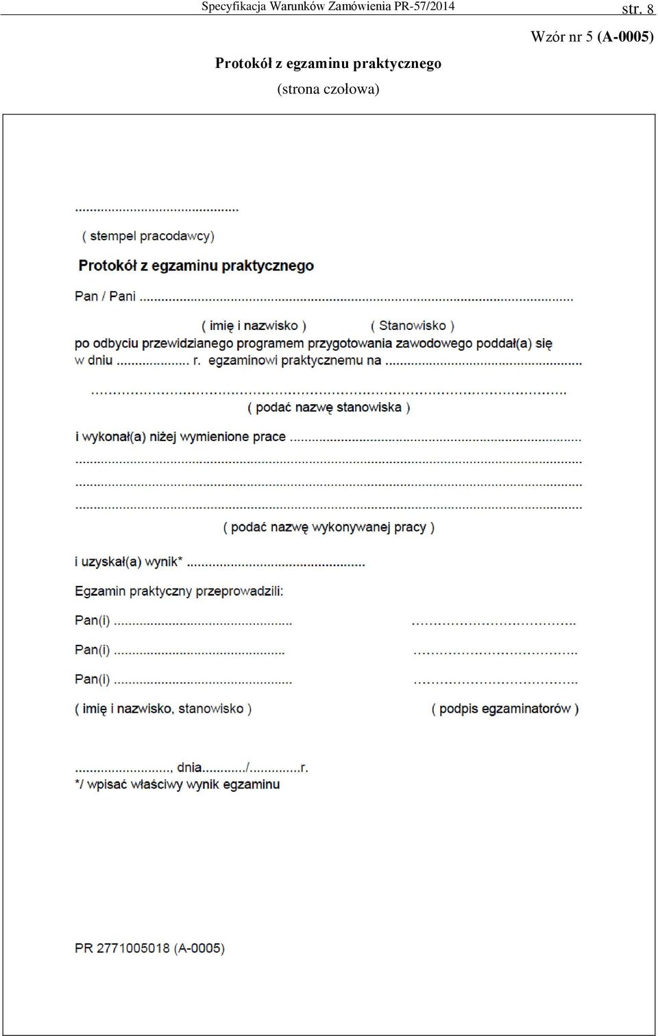 8 Protokół z egzaminu