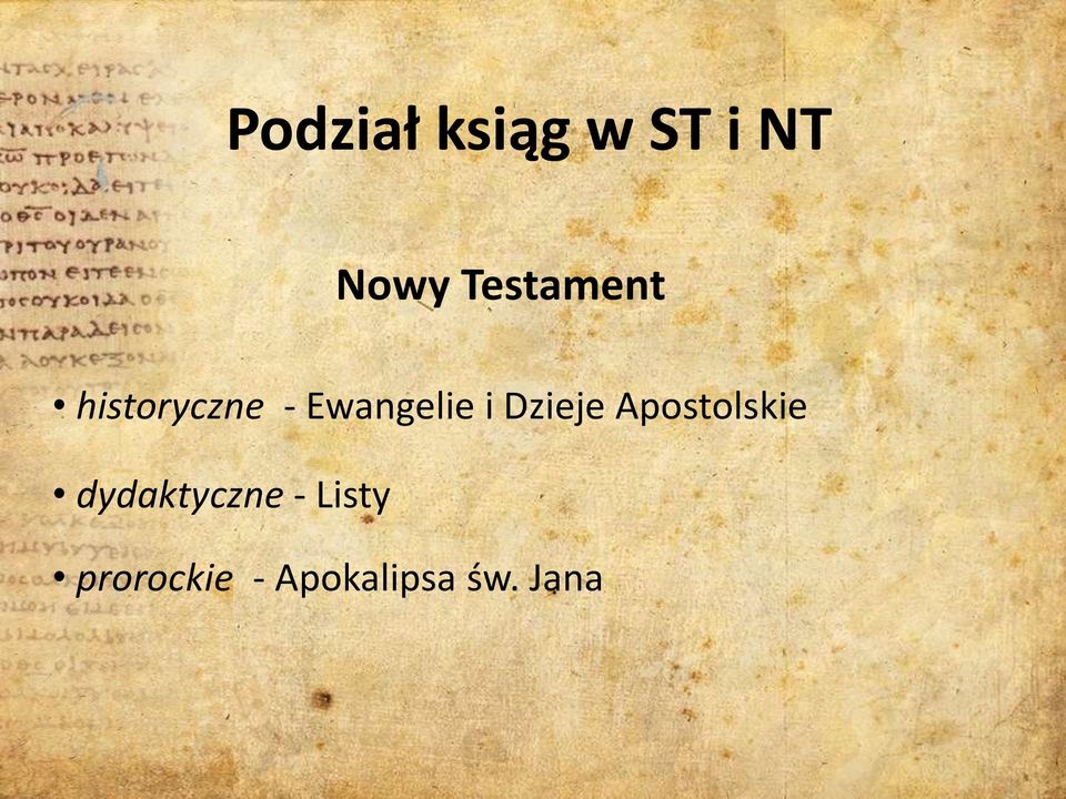 i Dzieje Apostolskie dydaktyczne