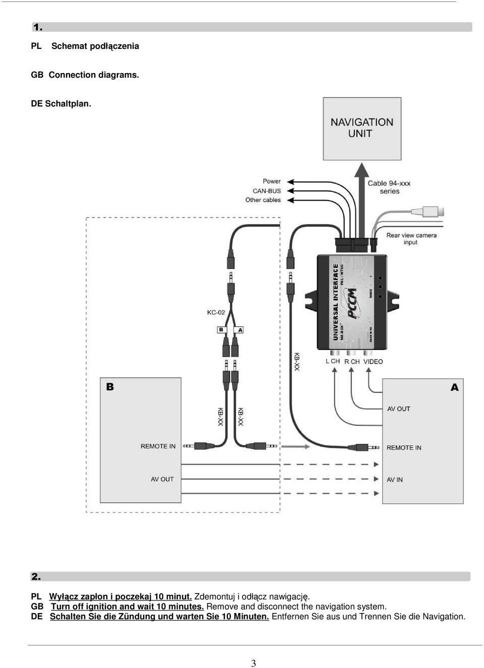 Turn off ignition and wait 10 minutes.