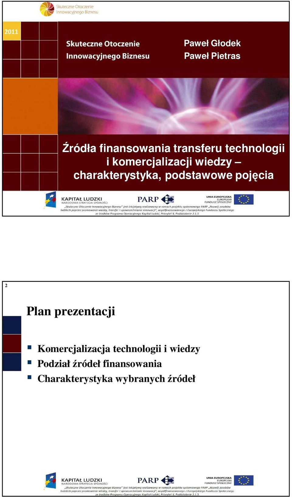 podstawowe pojęcia 2 Plan prezentacji Komercjalizacja