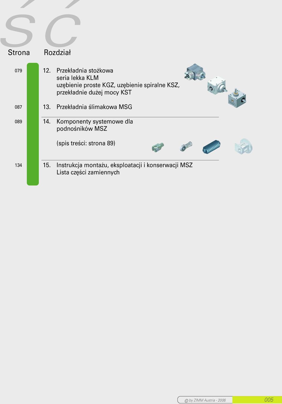 przekładnie dużej mocy KST 13. Przekładnia ślimakowa MSG.