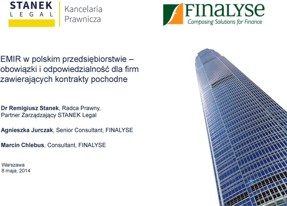 Prawny, Partner Zarządzający STANEK Legal Agnieszka Jurczak, Senior