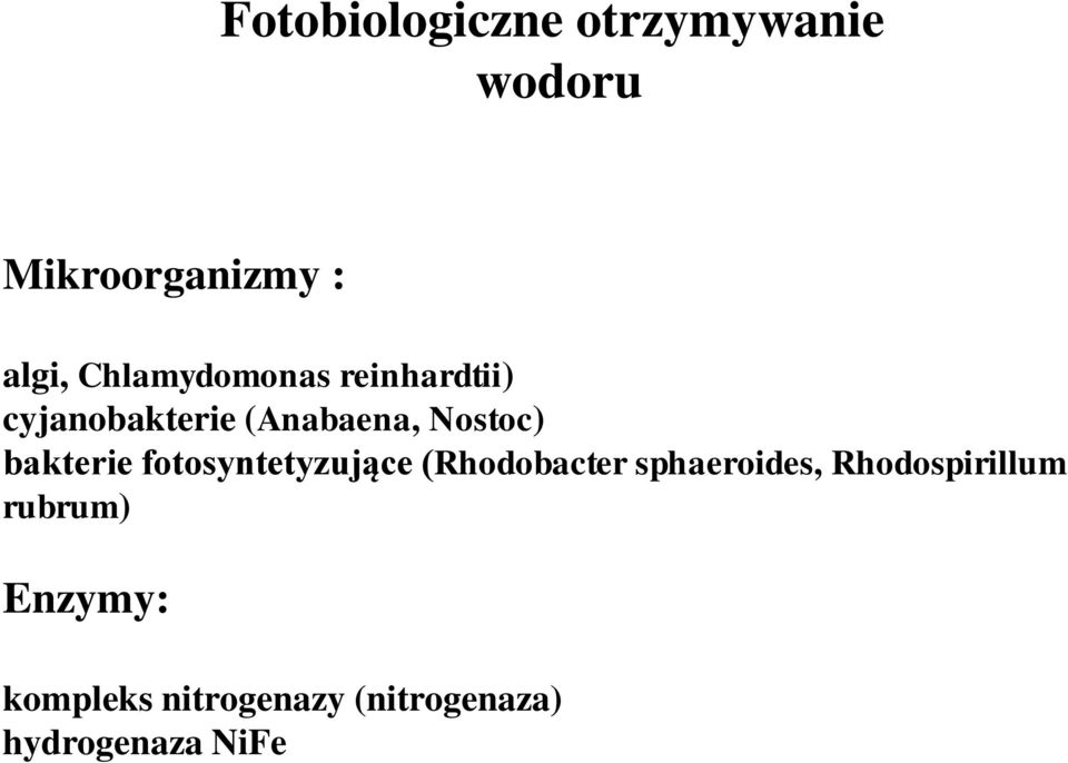 bakterie fotosyntetyzujące (Rhodobacter sphaeroides,