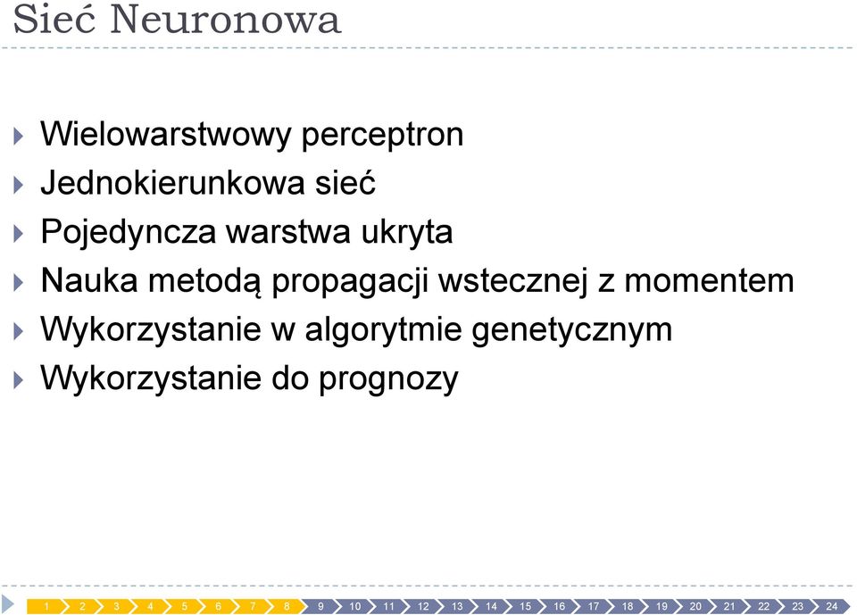 Nauka metodą propagacji wstecznej z momentem