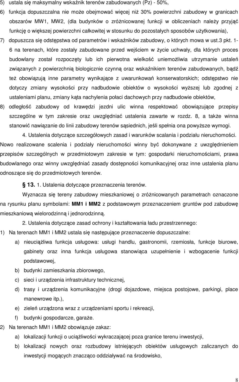 zabudowy, o których mowa w ust.3 pkt.