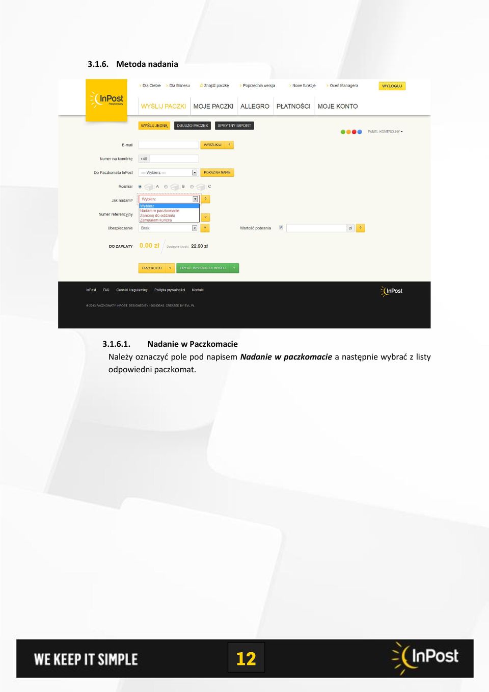 napisem Nadanie w paczkomacie a