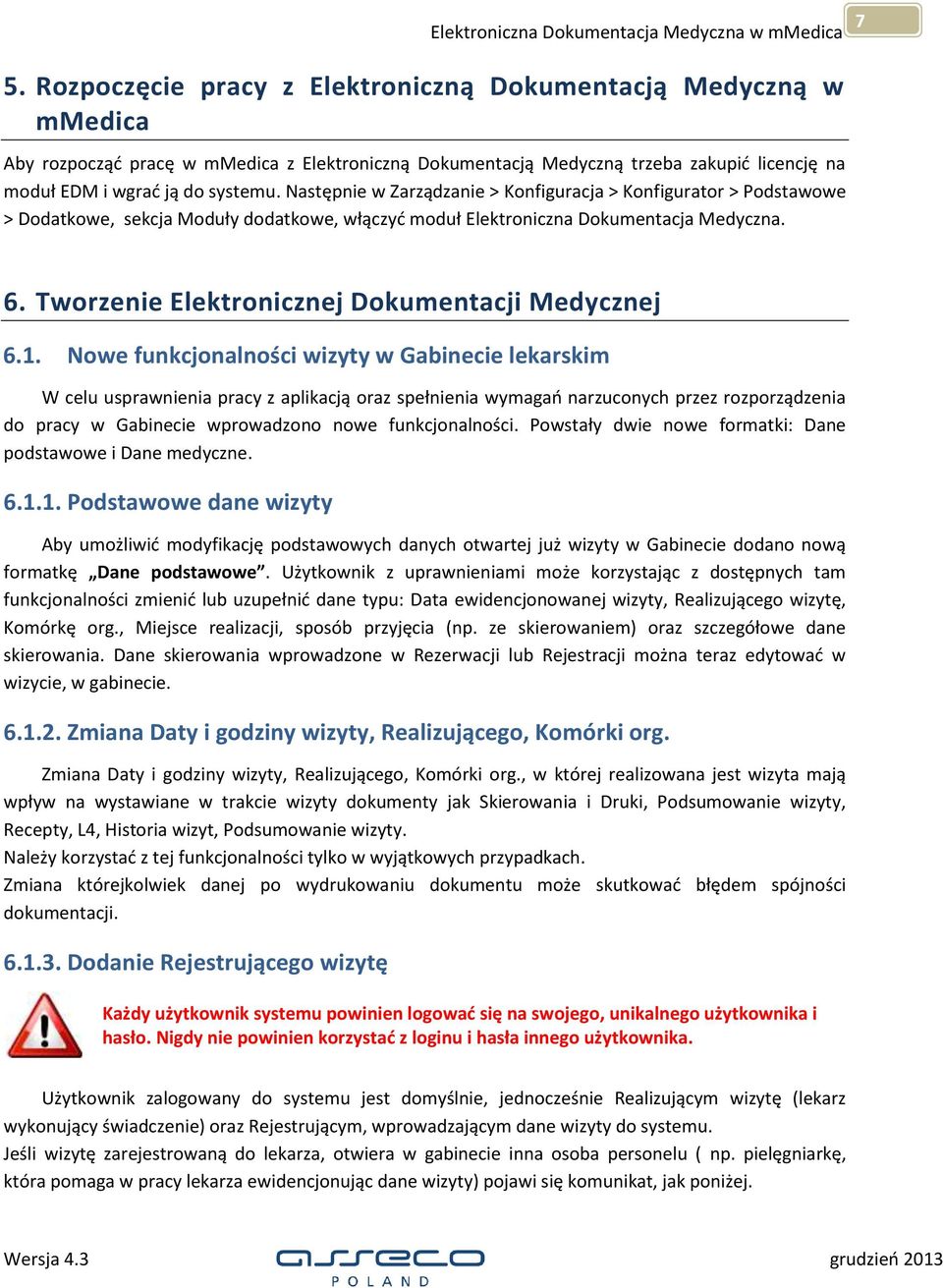 Tworzenie Elektronicznej Dokumentacji Medycznej 6.1.