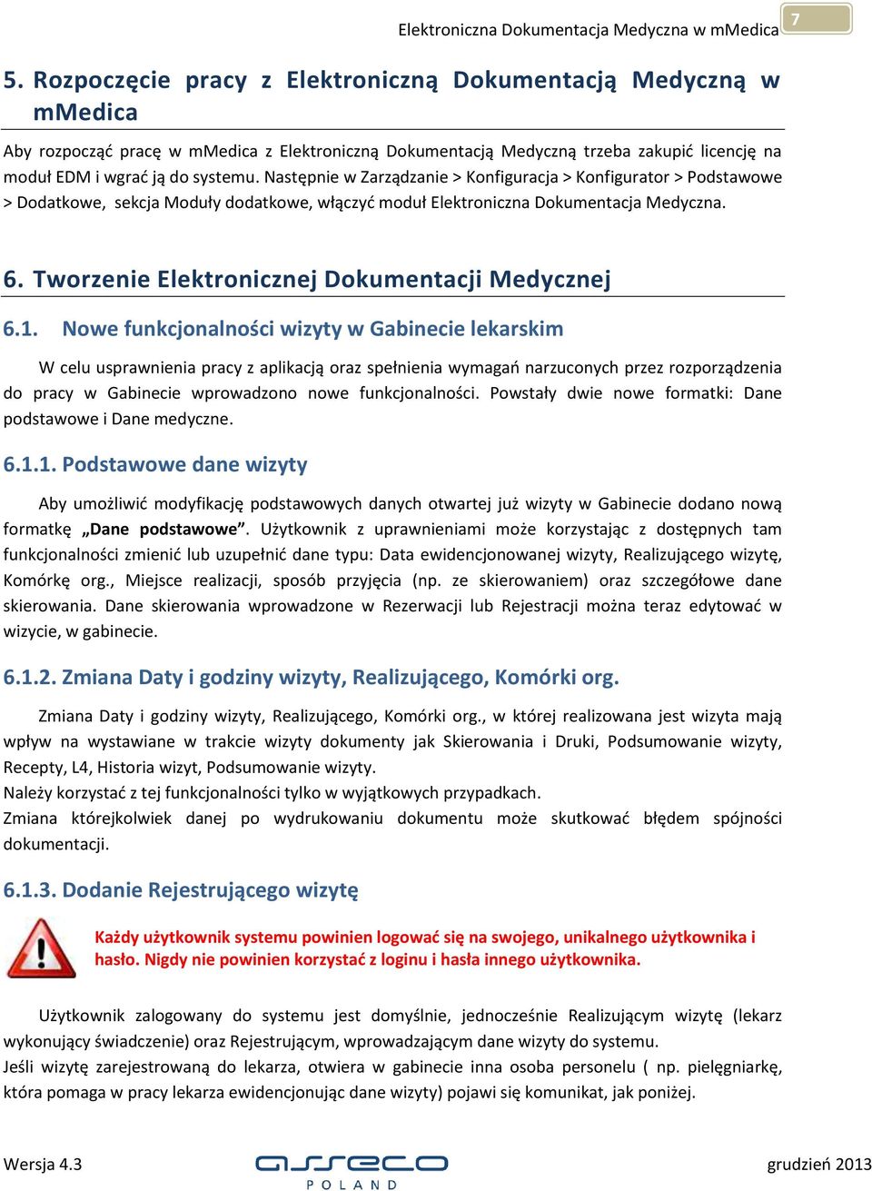 Tworzenie Elektronicznej Dokumentacji Medycznej 6.1.