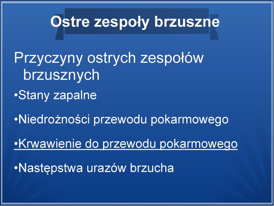 Niedrożności przewodu pokarmowego