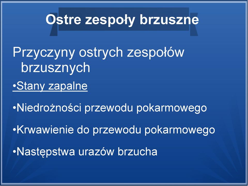 Niedrożności przewodu pokarmowego