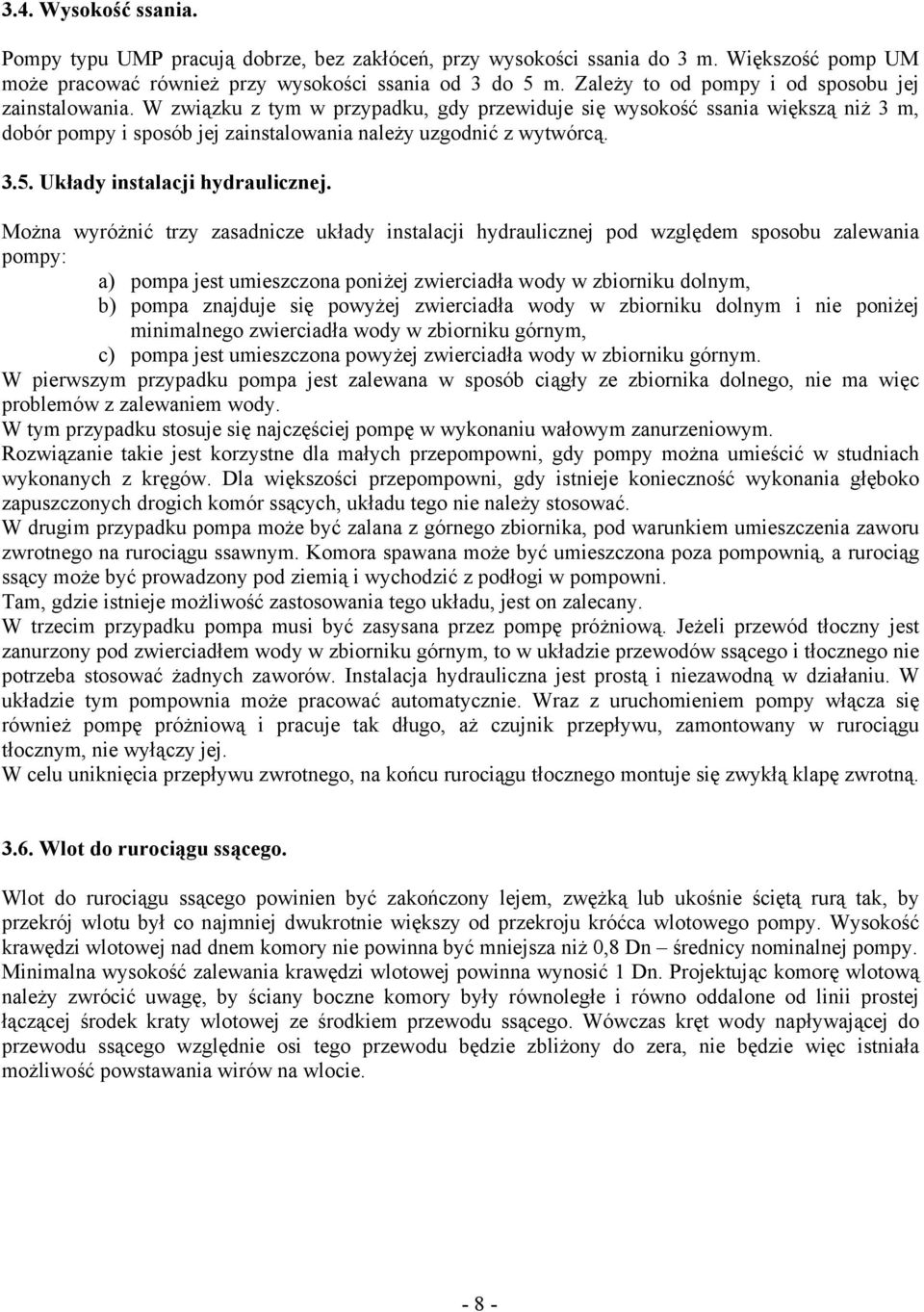3.5. Układy instalacji hydraulicznej.
