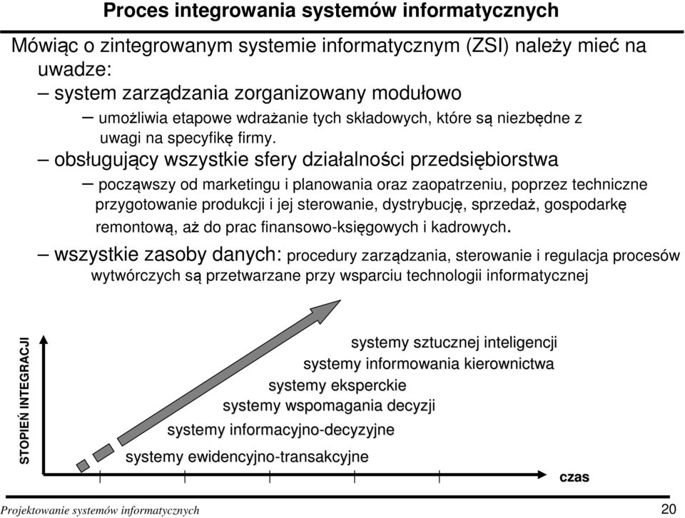 obsługujący wszystkie sfery działalności przedsiębiorstwa począwszy od marketingu i planowania oraz zaopatrzeniu, poprzez techniczne przygotowanie produkcji i jej sterowanie, dystrybucję, sprzedaż,