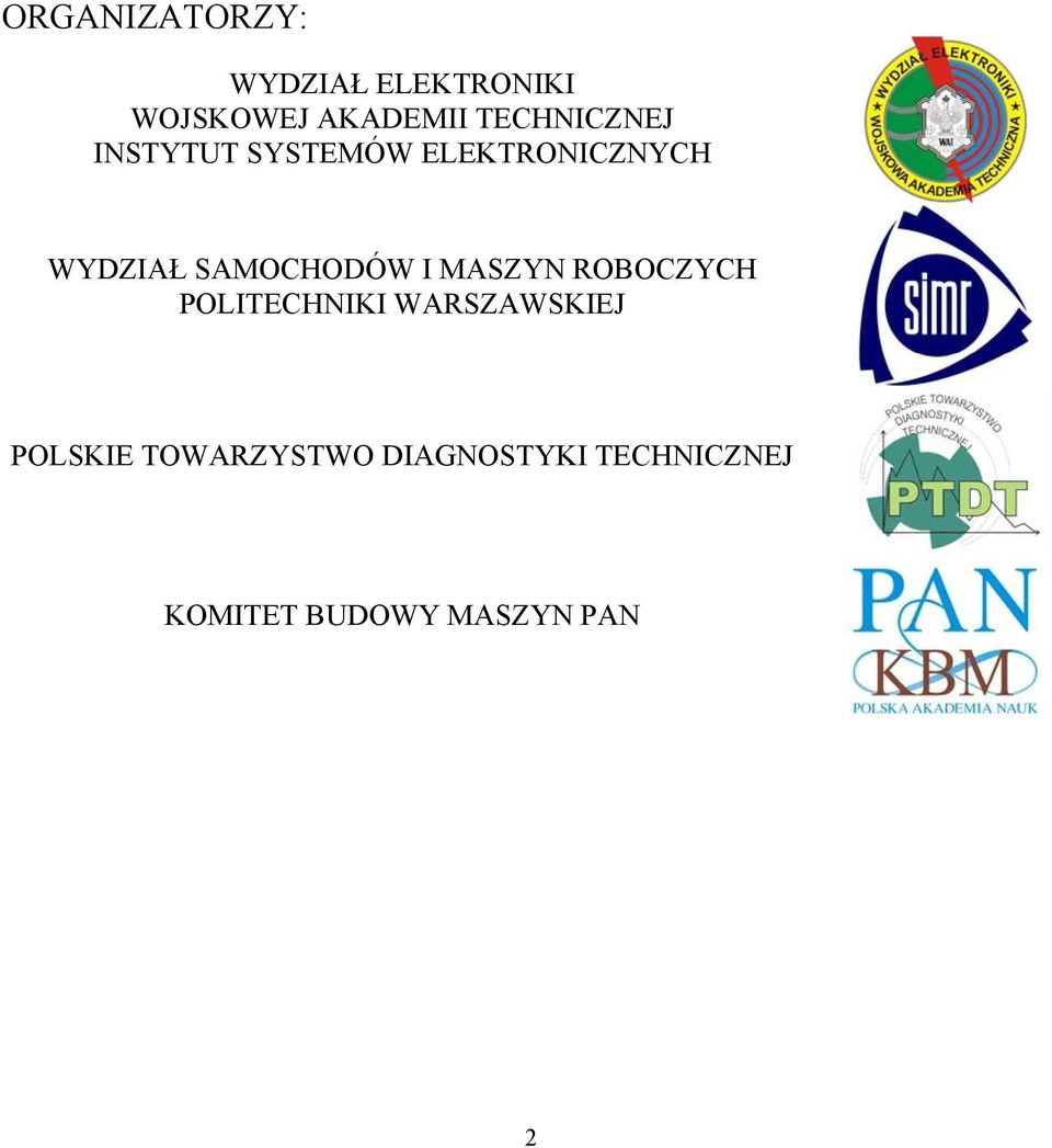 SAMOCHODÓW I MASZYN ROBOCZYCH POLITECHNIKI WARSZAWSKIEJ