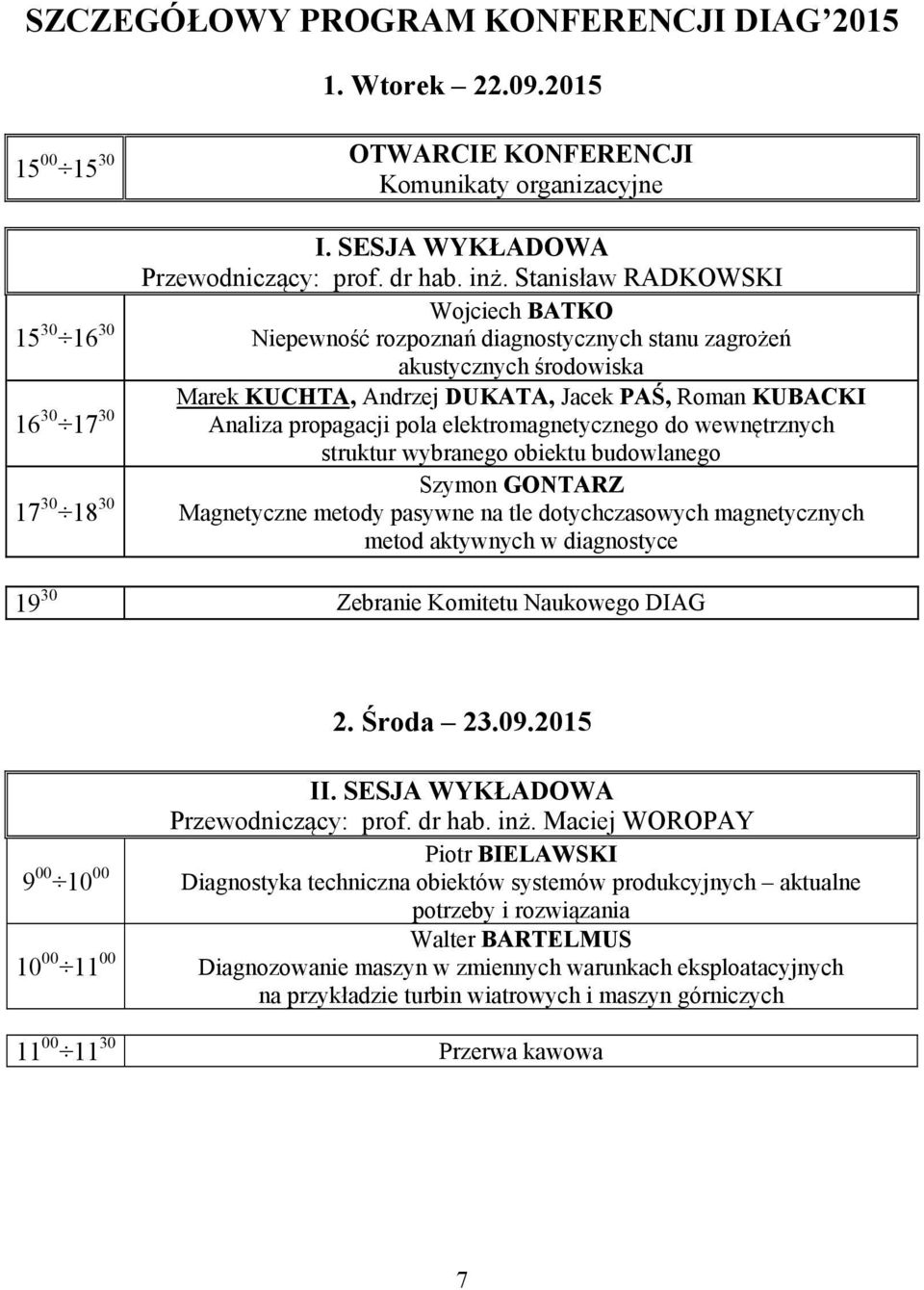 propagacji pola elektromagnetycznego do wewnętrznych struktur wybranego obiektu budowlanego Szymon GONTARZ 17 30 18 30 Magnetyczne metody pasywne na tle dotychczasowych magnetycznych metod aktywnych