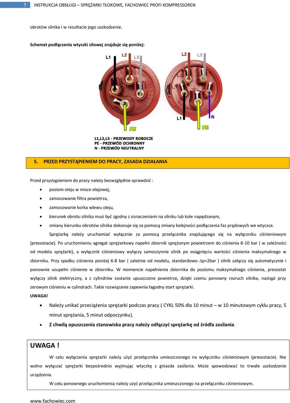 INSTRUKCJA ORYGINALNA 2015 INSTRUKCJA OBSŁUGI SPRĘŻARKI TŁOKOWEJ - PDF Free  Download