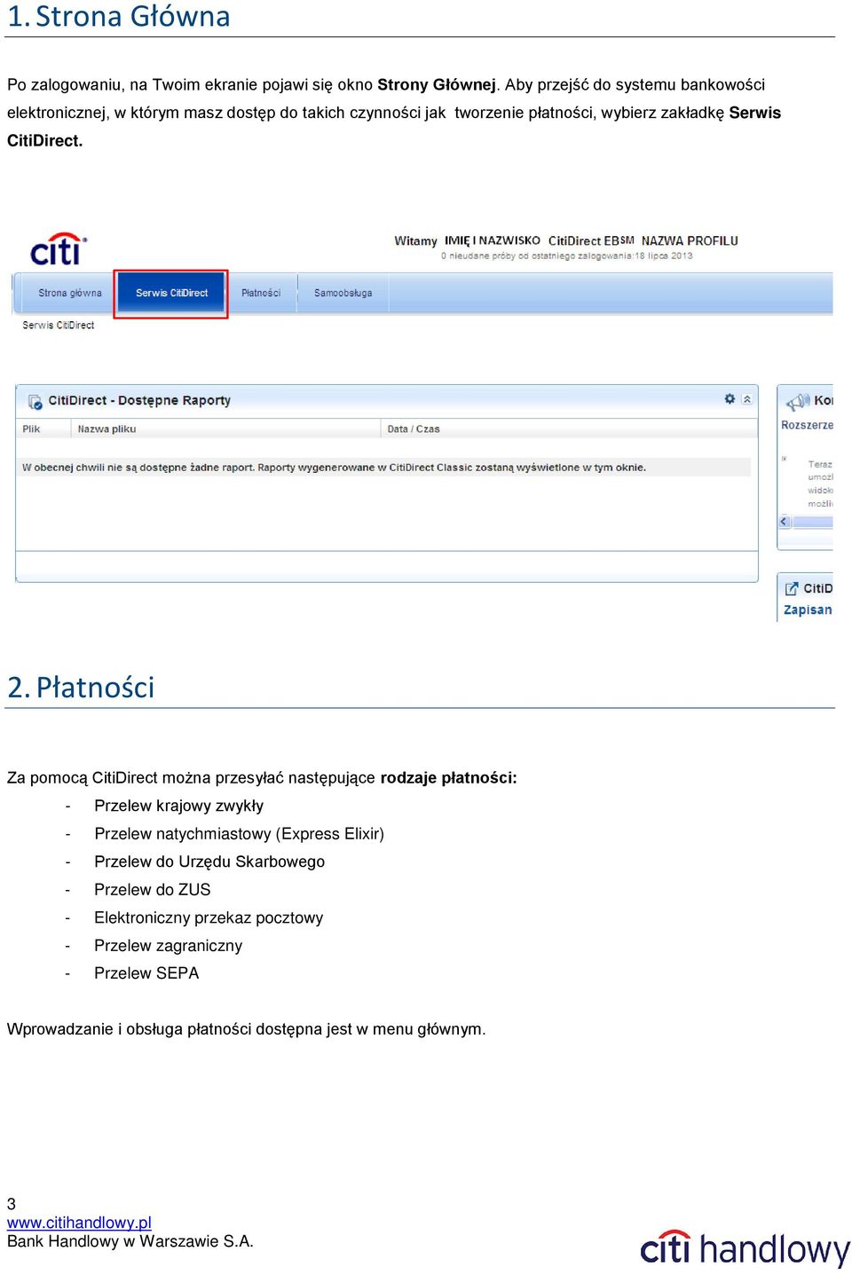 CitiDirect. 2.