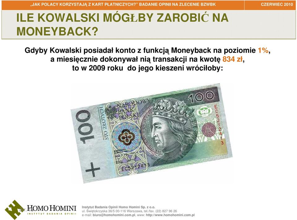 poziomie 1%, a miesięcznie dokonywał nią transakcji