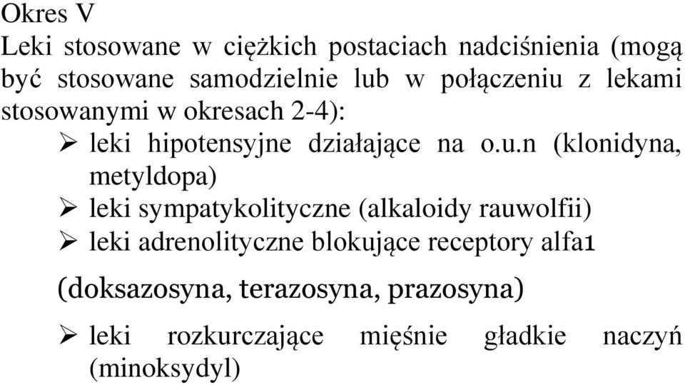 z lekami stosowanymi w okresach 2-4): leki hipotensyjne działające na o.u.