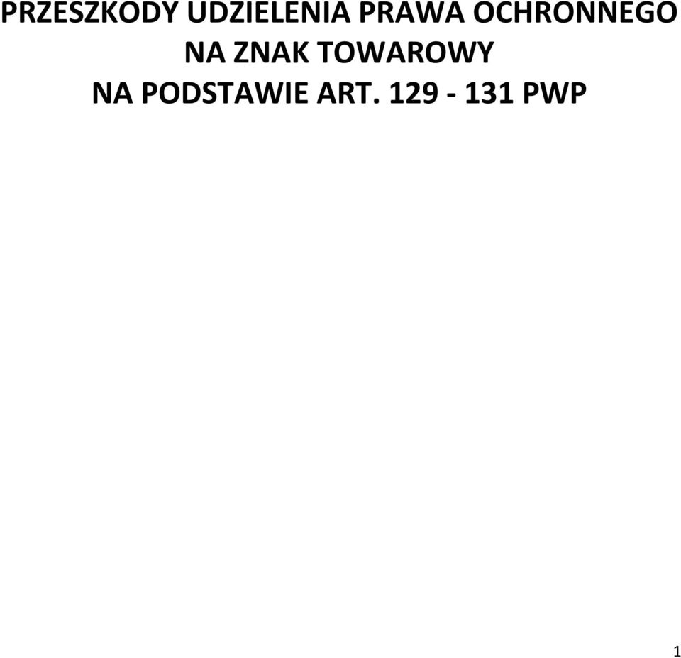 ZNAK TOWAROWY NA