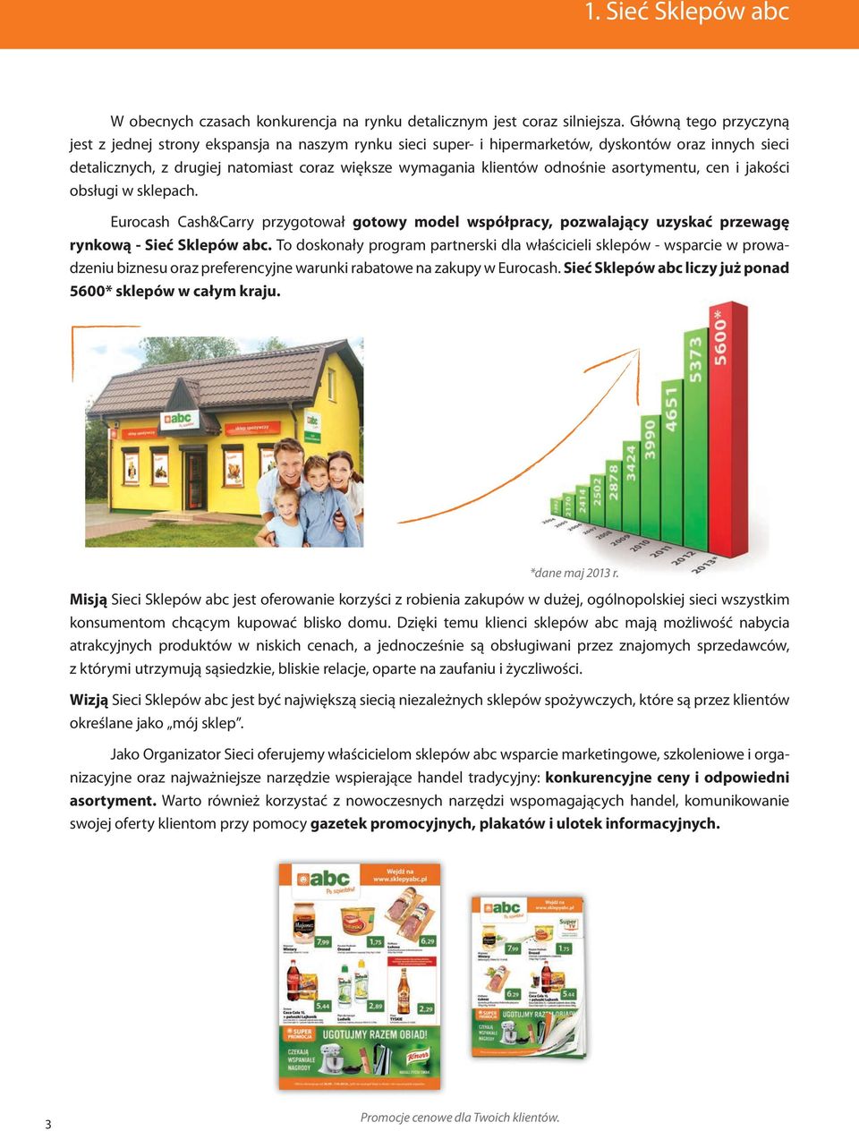 odnośnie asortymentu, cen i jakości obsługi w sklepach. Eurocash Cash&Carry przygotował gotowy model współpracy, pozwalający uzyskać przewagę rynkową - Sieć Sklepów abc.