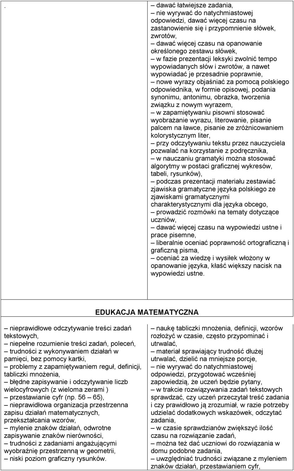 podania synonimu, antonimu, obrazka, tworzenia związku z nowym wyrazem, w zapamiętywaniu pisowni stosować wyobrażanie wyrazu, literowanie, pisanie palcem na ławce, pisanie ze zróżnicowaniem