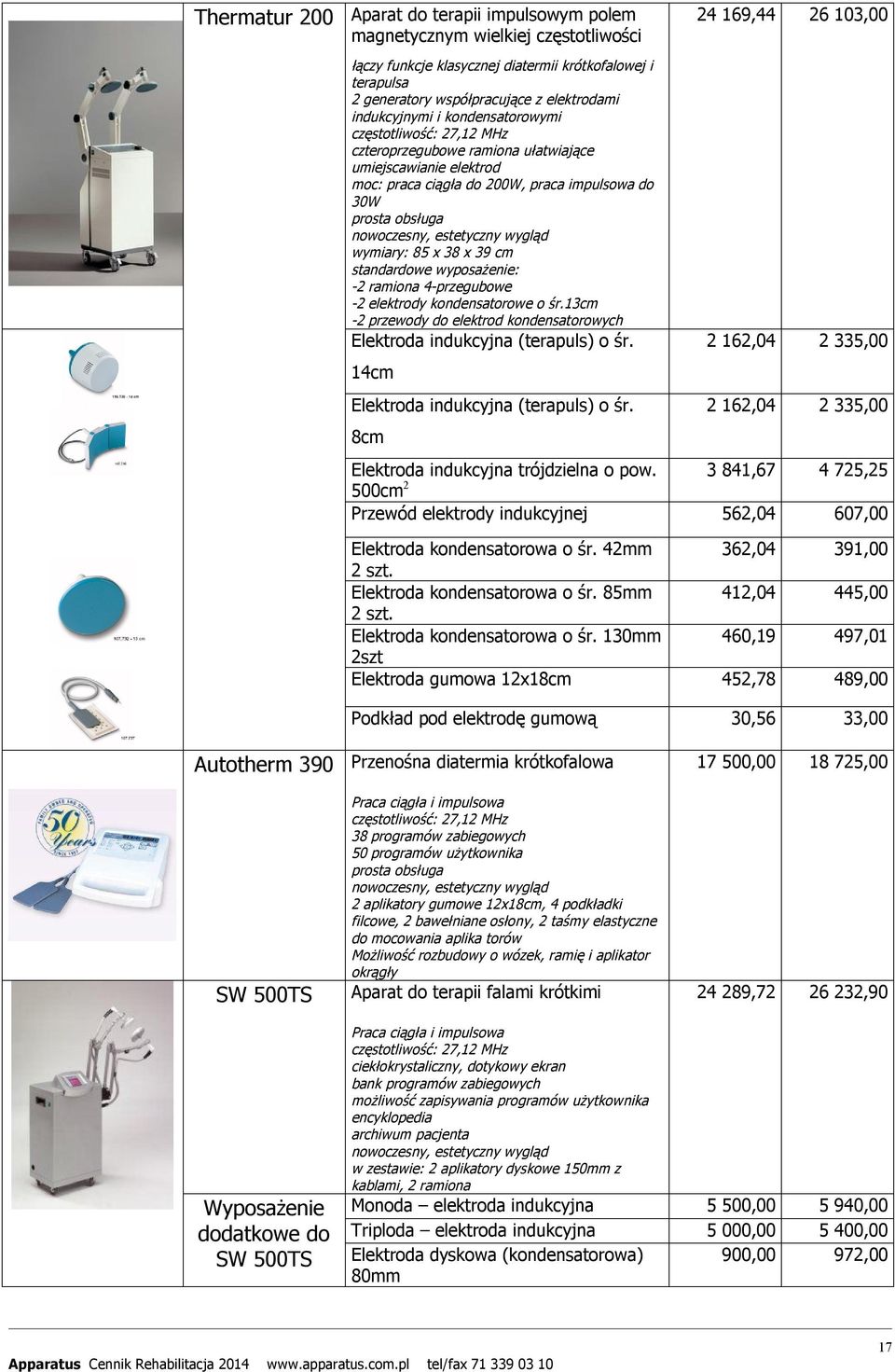 nowoczesny, estetyczny wygląd wymiary: 85 x 38 x 39 cm standardowe wyposażenie: -2 ramiona 4-przegubowe -2 elektrody kondensatorowe o śr.