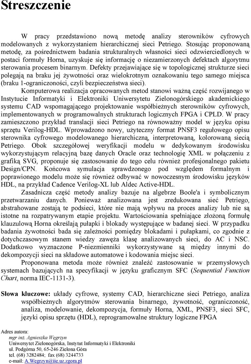 sterowania procesem binarnym.
