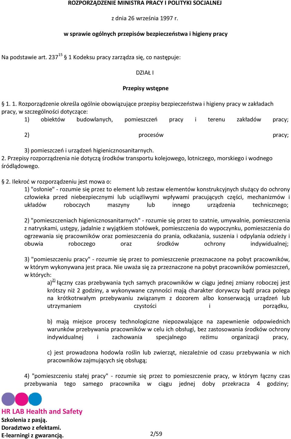 1 Kodeksu pracy zarządza się, co następuje: DZIAŁ I Przepisy wstępne 1.