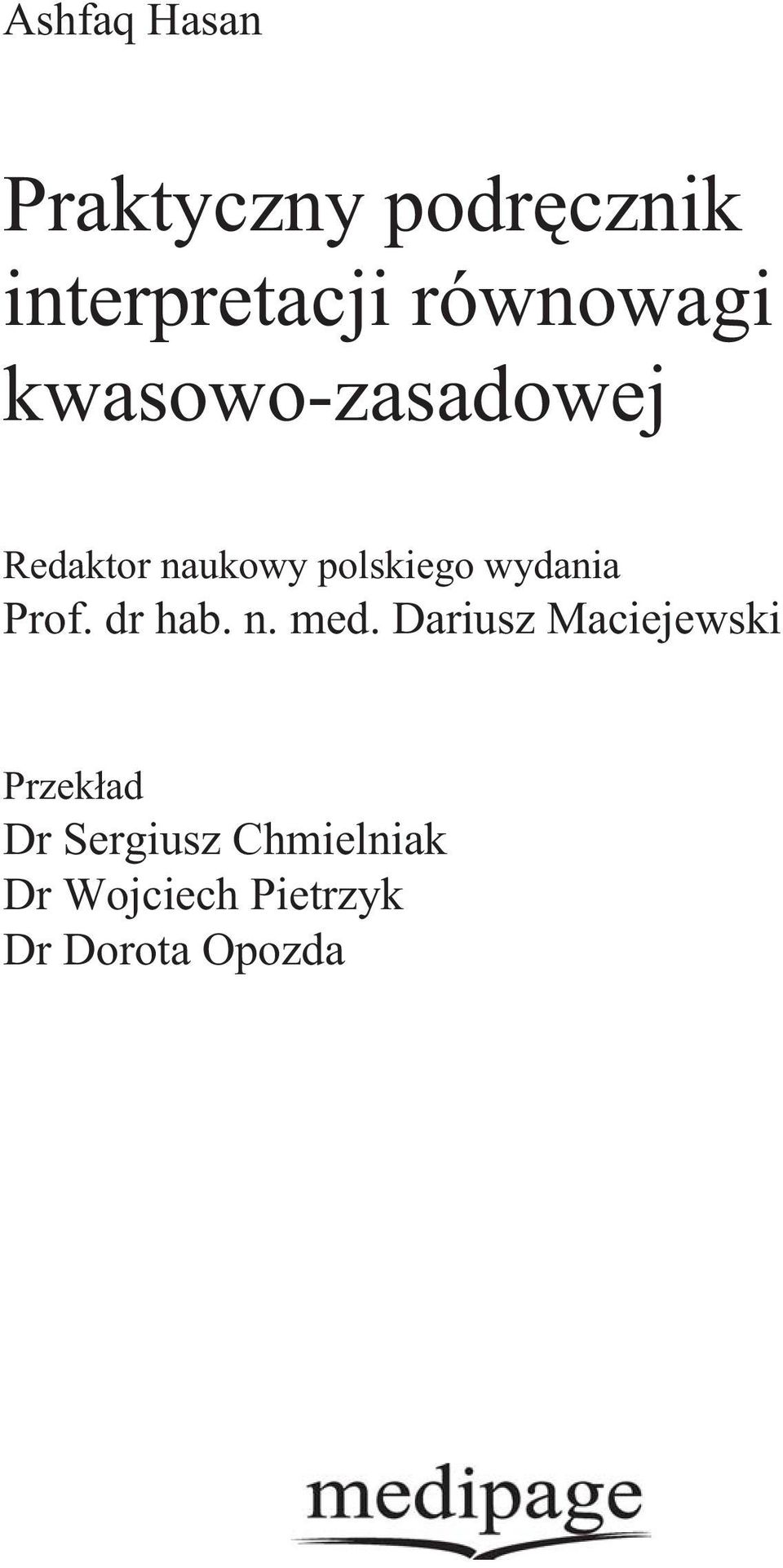 wydania Prof. dr hab. n. med.