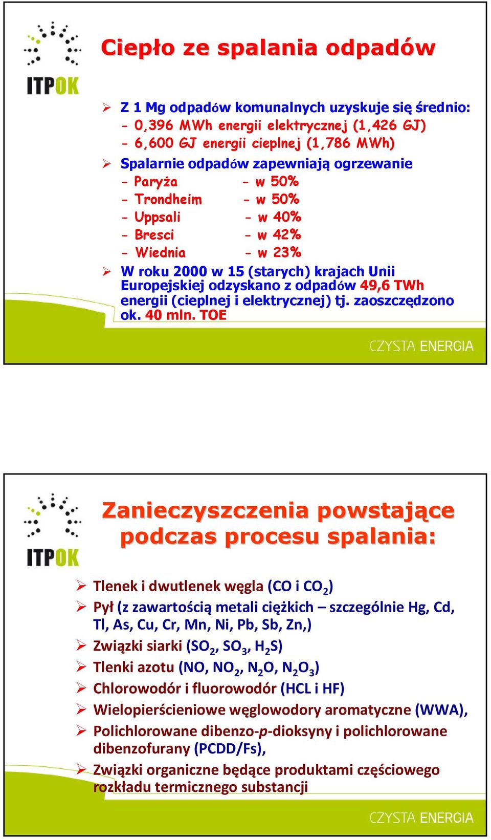 (cieplnej i elektrycznej) tj. zaoszczędzono ok. 40 mln.