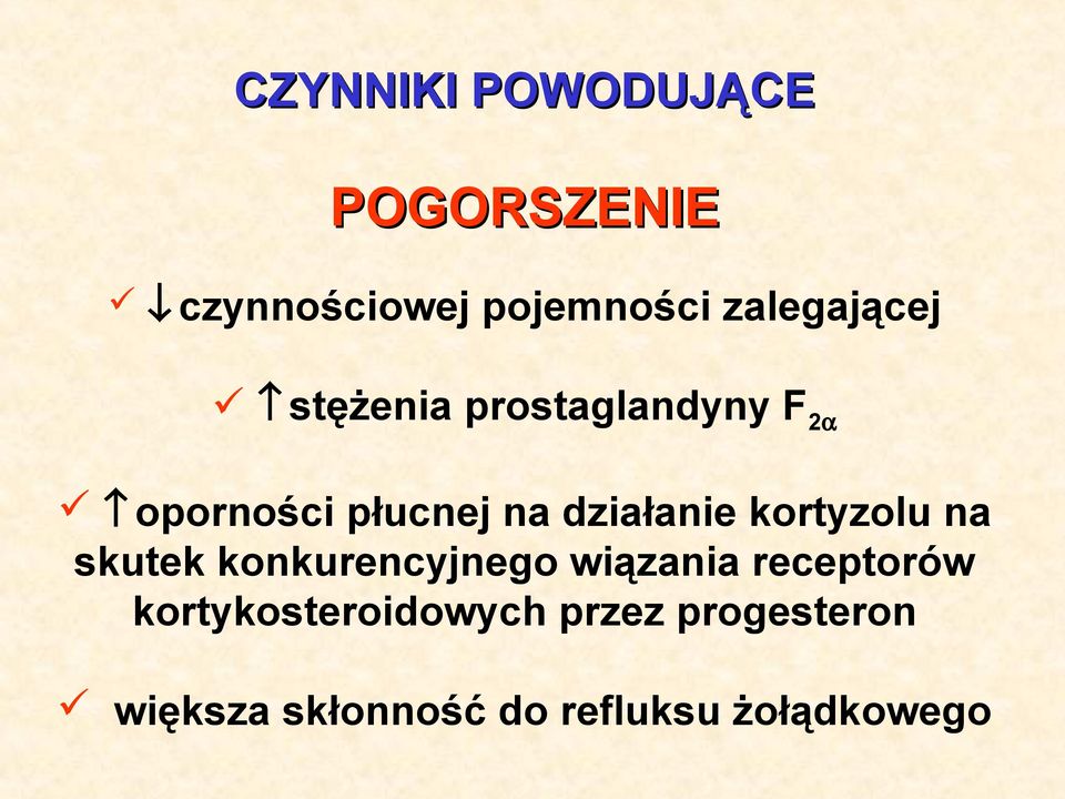 działanie kortyzolu na skutek konkurencyjnego wiązania receptorów