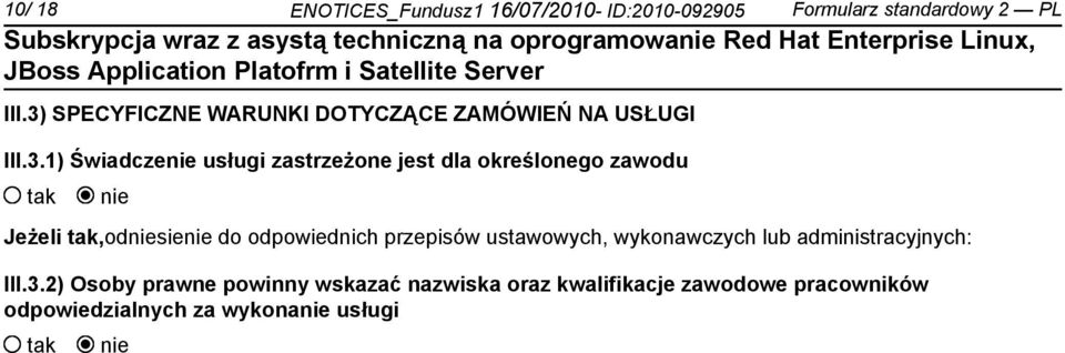 określonego zawodu Jeżeli,odsie do odpowiednich przepisów ustawowych, wykonawczych lub