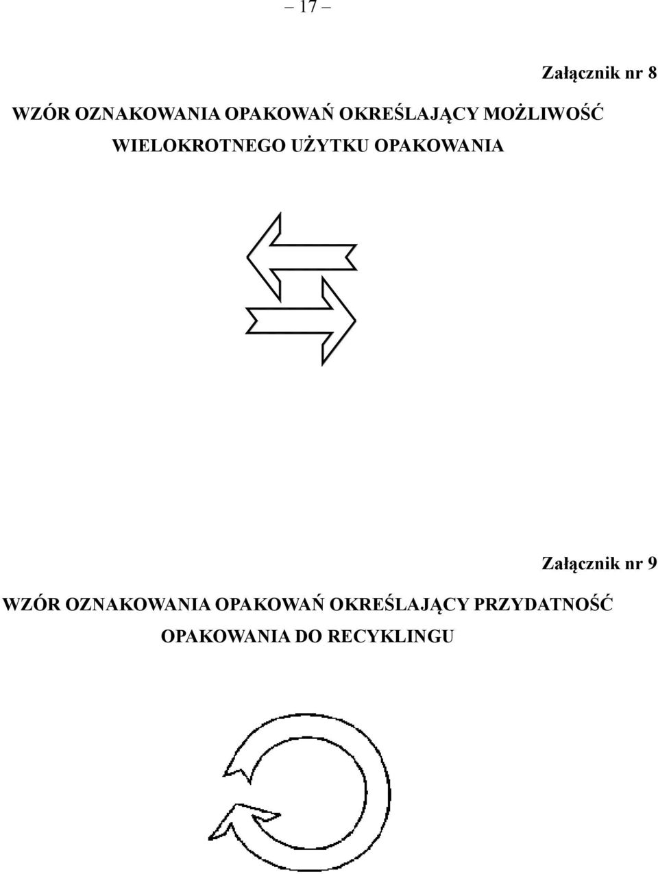 OPAKOWANIA Załącznik nr 9 WZÓR OZNAKOWANIA