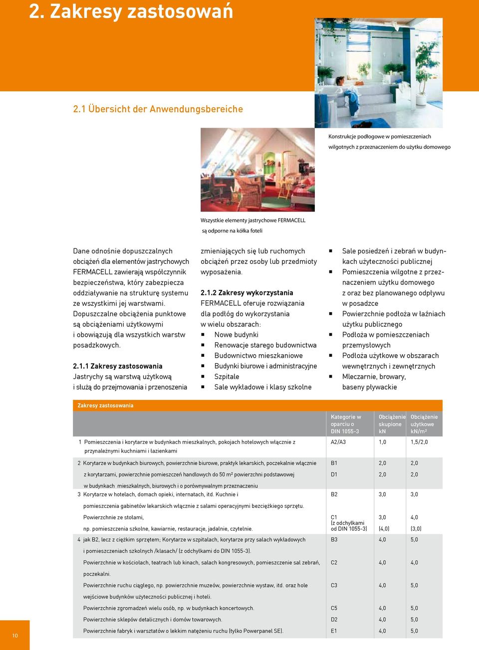 dopuszczalnych obciążeń dla elementów jastrychowych zawierają współczynnik bezpieczeństwa, który zabezpiecza oddziaływanie na strukturę systemu ze wszystkimi jej warstwami.