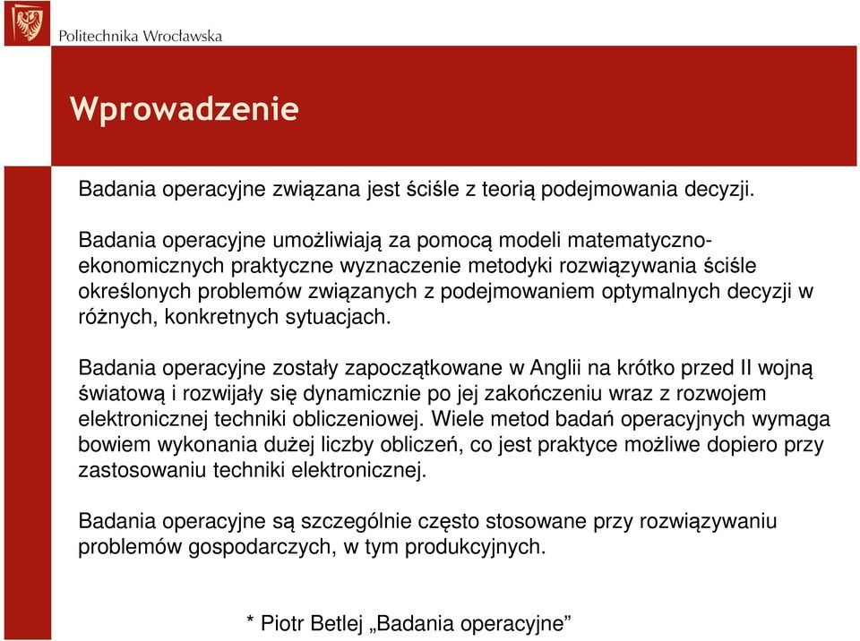 różnych, konkretnych sytuacjach.