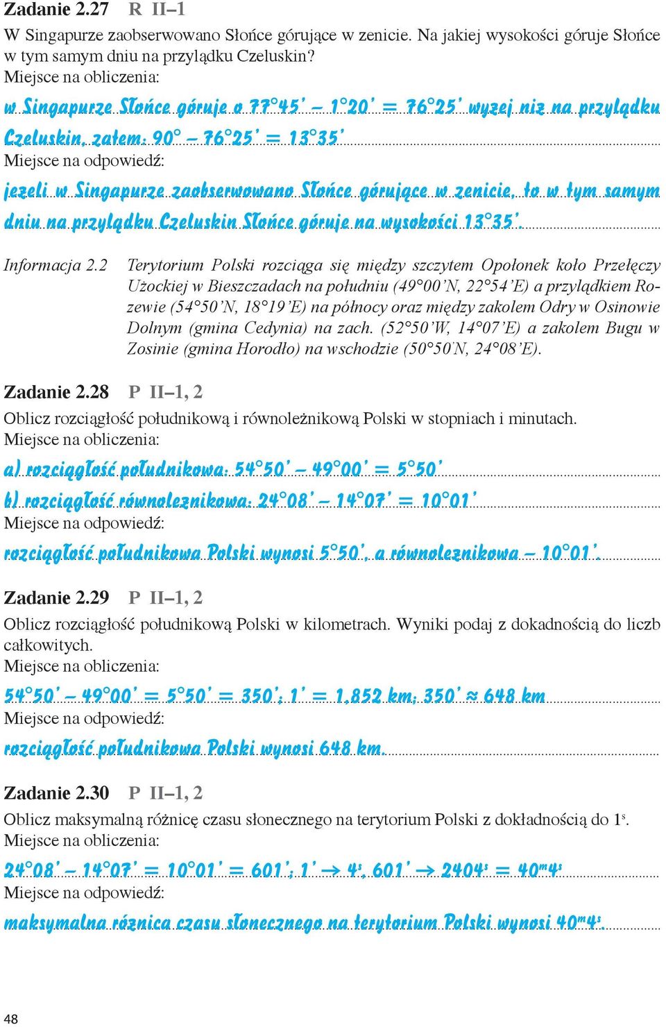 Czeluskin Słońce góruje na wysokości 13 35. Informacja 2.