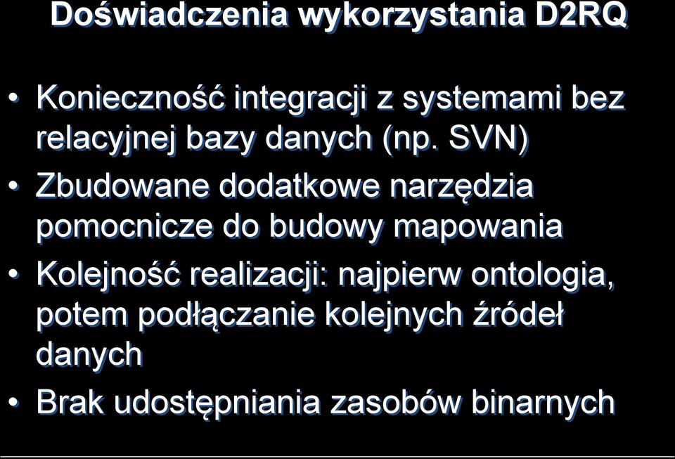 SVN) Zbudowane dodatkowe narzędzia pomocnicze do budowy mapowania