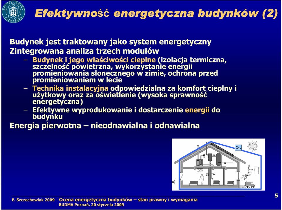 ochrona przed promieniowaniem w lecie Technika instalacyjna odpowiedzialna za komfort cieplny i uŝytkowy oraz za oświetlenie