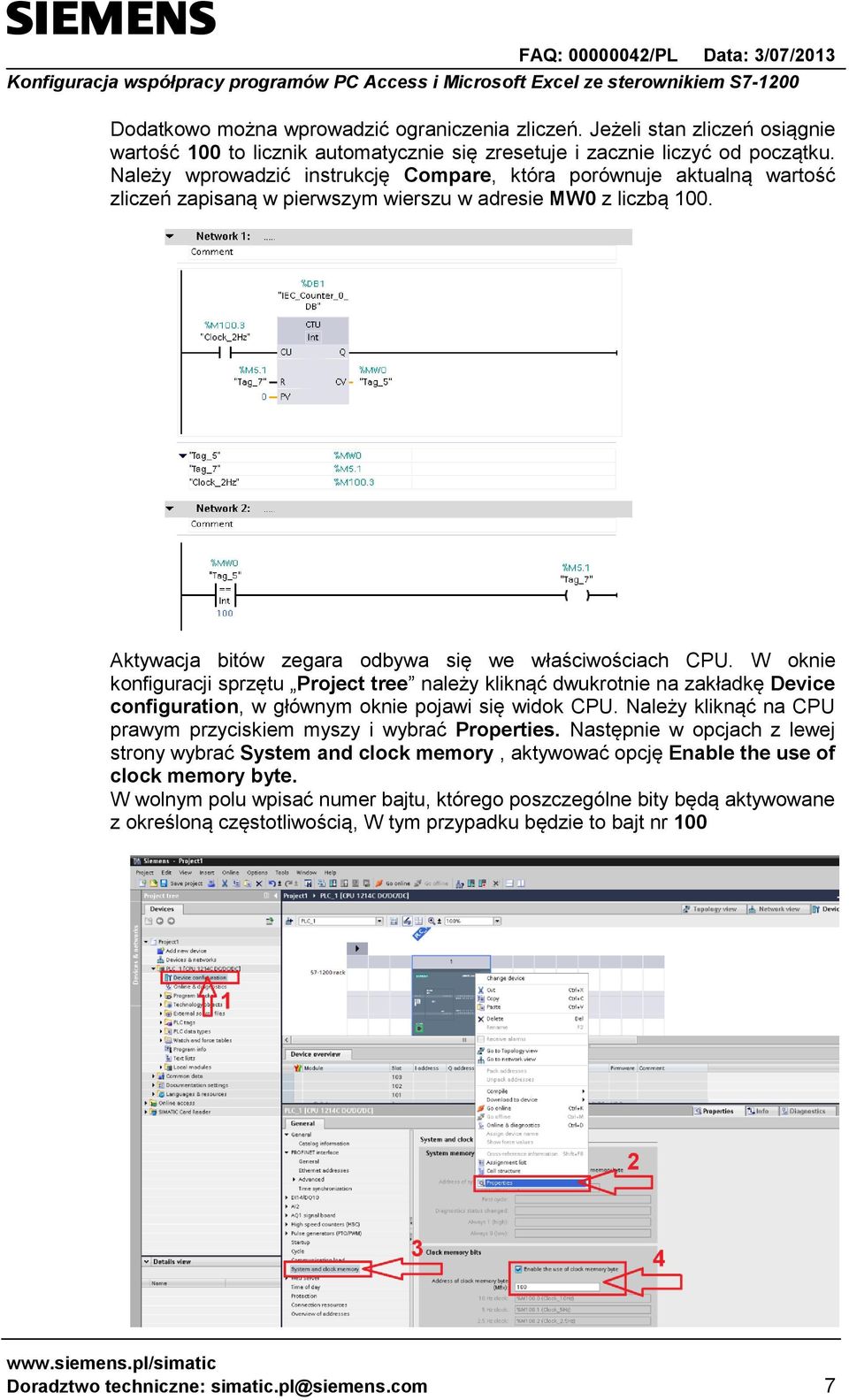 W oknie konfiguracji sprzętu Project tree należy kliknąć dwukrotnie na zakładkę Device configuration, w głównym oknie pojawi się widok CPU.