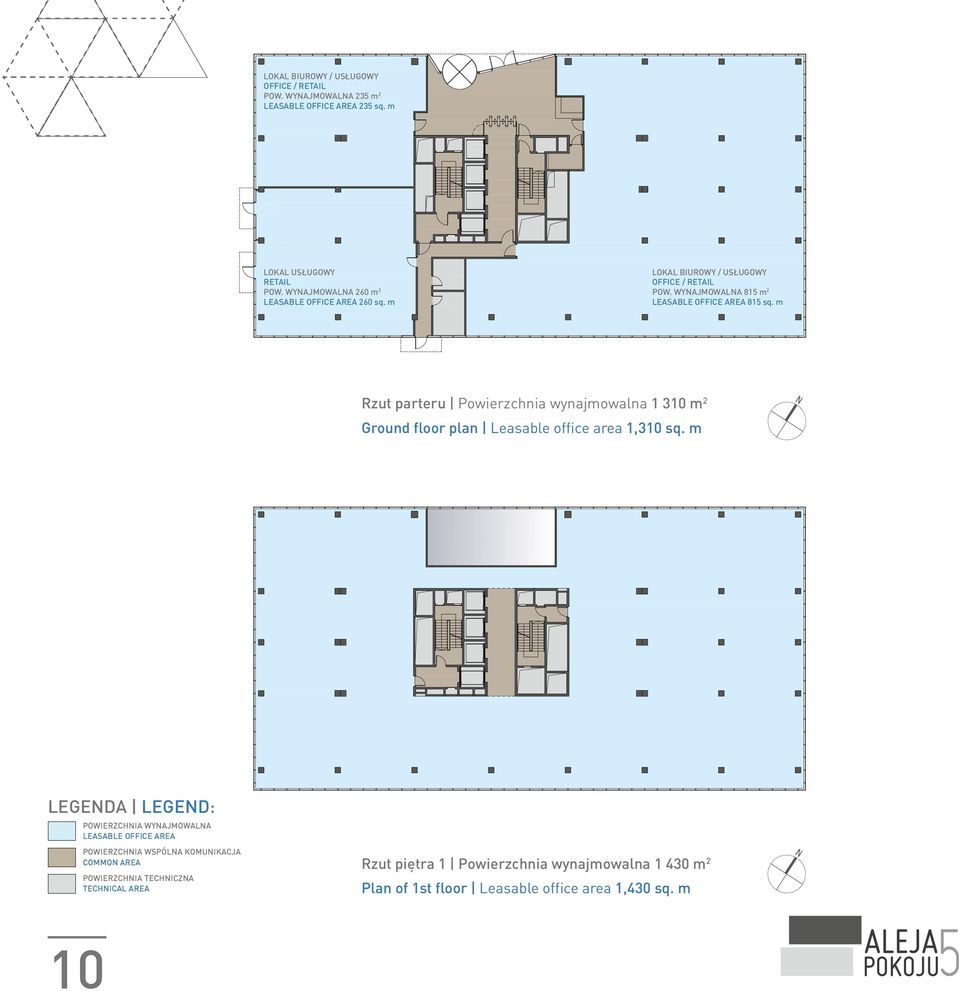 m Rzut parteru Powierzchnia wynajmowalna 1 310 m 2 Ground floor plan Leasable office area 1,310 sq.