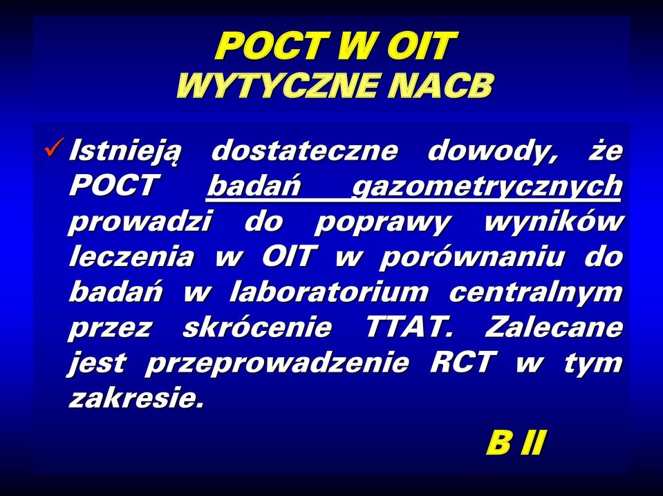 OIT w porównaniu do badań w laboratorium centralnym przez