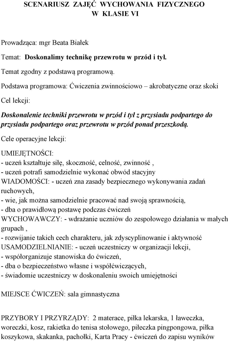 ponad przeszkodą.