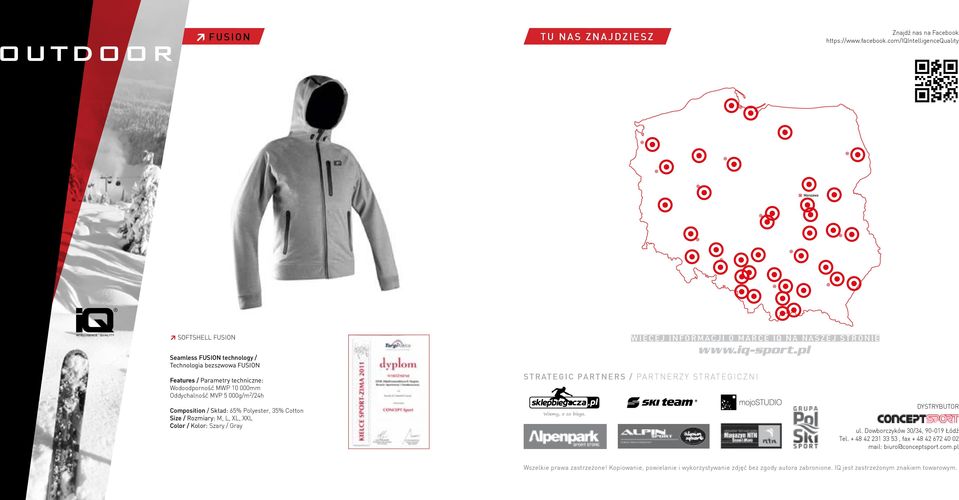 techniczne: Wodoodporność MWP 10 000mm Oddychalność MVP 5 000g/m 2 /24h 65% Polyester, 35% Cotton Size / Rozmiary: M, L, XL, XXL Color / Kolor: Szary / Gray STRATEGIC PARTNERS /