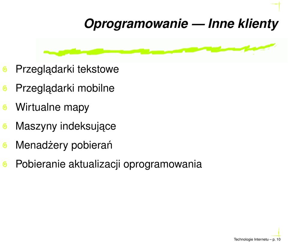 Maszyny indeksujace Menadżery pobierań