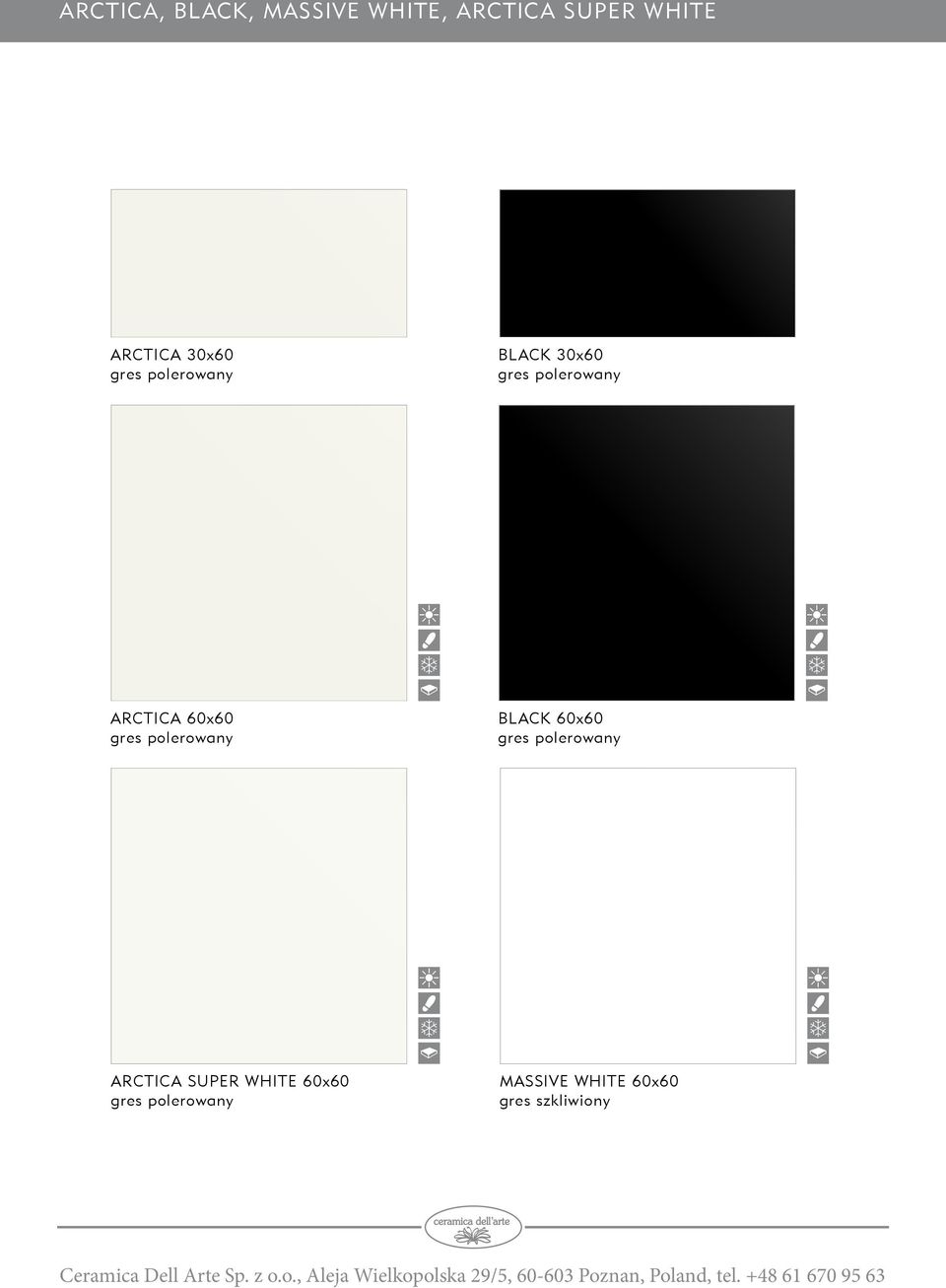 polerowany ARCTICA 60x60 gres polerowany BLACK 60x60